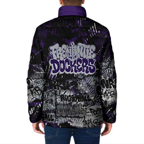 Fremantle Dockers Padded Jacket Urban Graffiti Street Art - Bold Abstract Spray Paint
