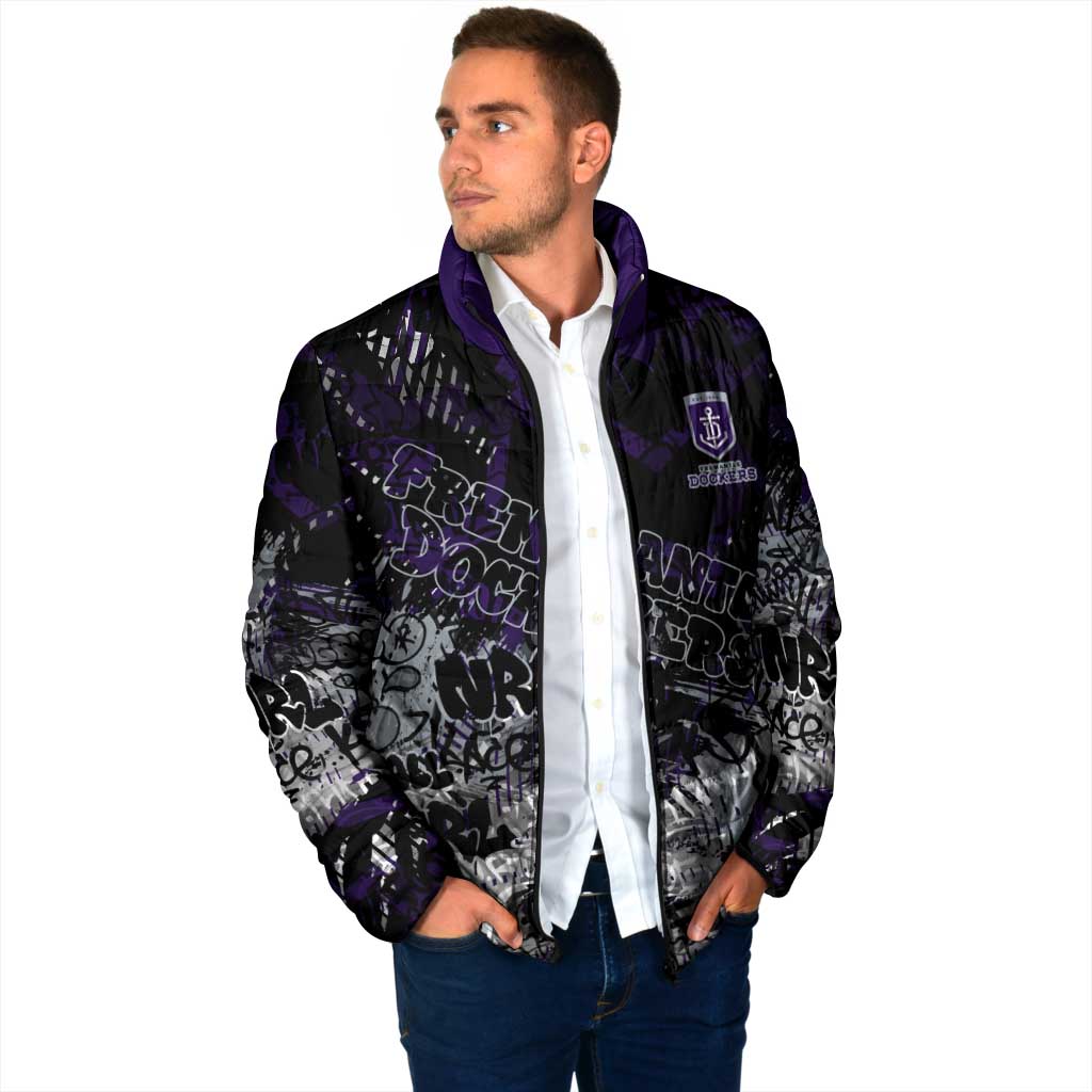 Fremantle Dockers Padded Jacket Urban Graffiti Street Art - Bold Abstract Spray Paint