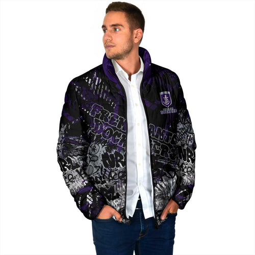 Fremantle Dockers Padded Jacket Urban Graffiti Street Art - Bold Abstract Spray Paint