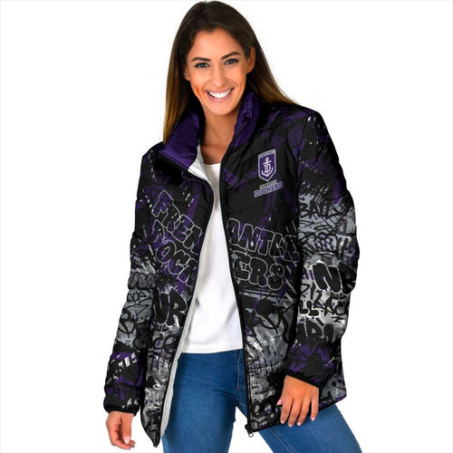 Fremantle Dockers Padded Jacket Urban Graffiti Street Art - Bold Abstract Spray Paint