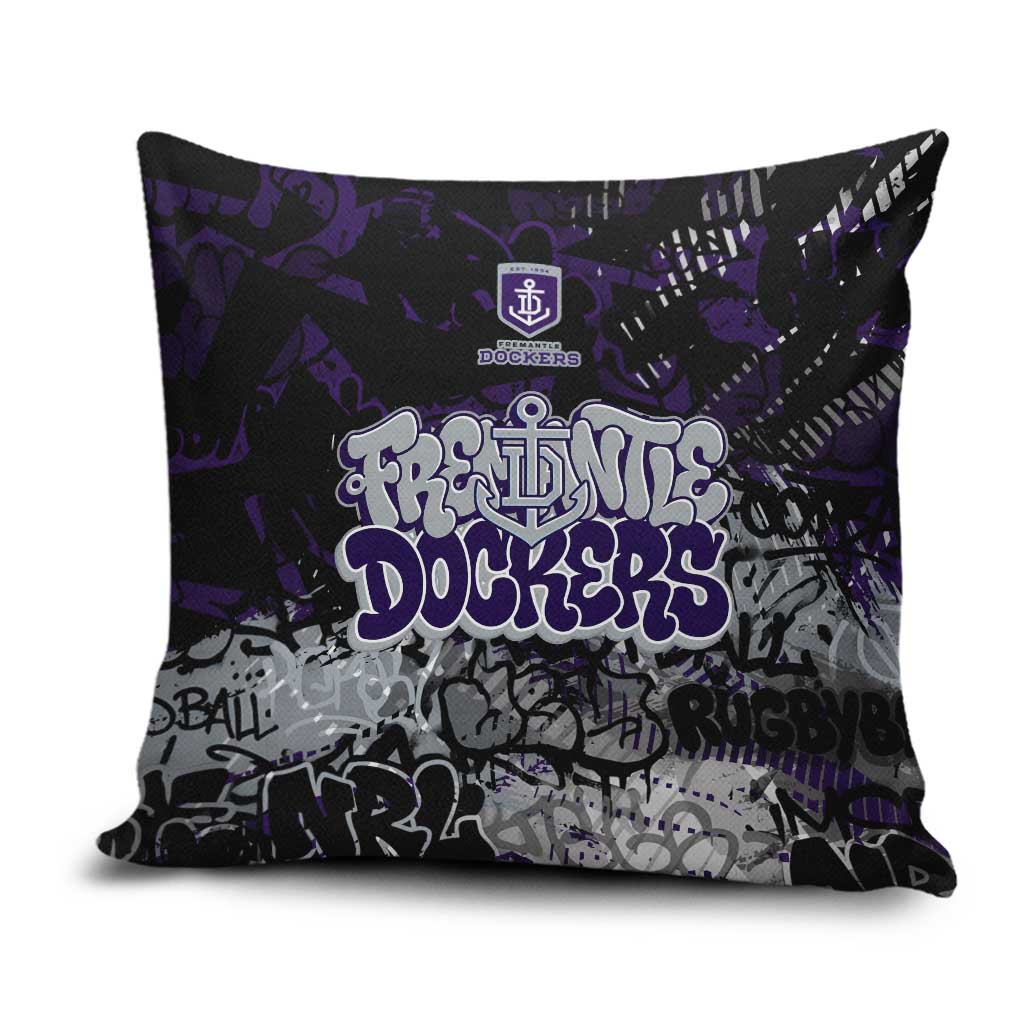 Fremantle Dockers Pillow Cover Urban Graffiti Street Art - Bold Abstract Spray Paint