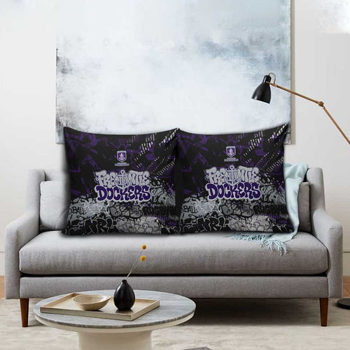Fremantle Dockers Pillow Cover Urban Graffiti Street Art - Bold Abstract Spray Paint