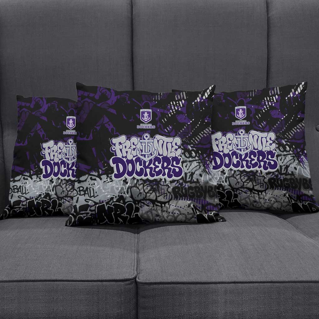 Fremantle Dockers Pillow Cover Urban Graffiti Street Art - Bold Abstract Spray Paint