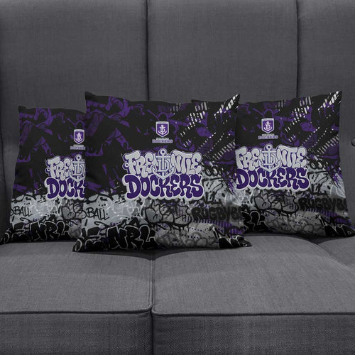 Fremantle Dockers Pillow Cover Urban Graffiti Street Art - Bold Abstract Spray Paint
