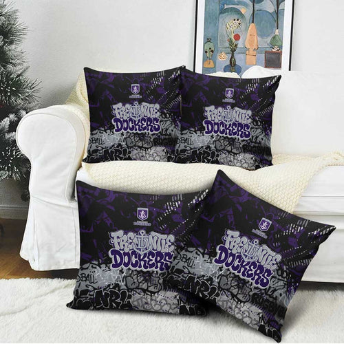 Fremantle Dockers Pillow Cover Urban Graffiti Street Art - Bold Abstract Spray Paint