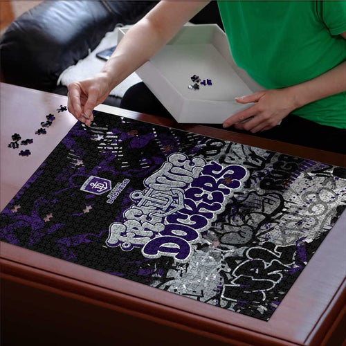 Fremantle Dockers Puzzle Urban Graffiti Street Art - Bold Abstract Spray Paint