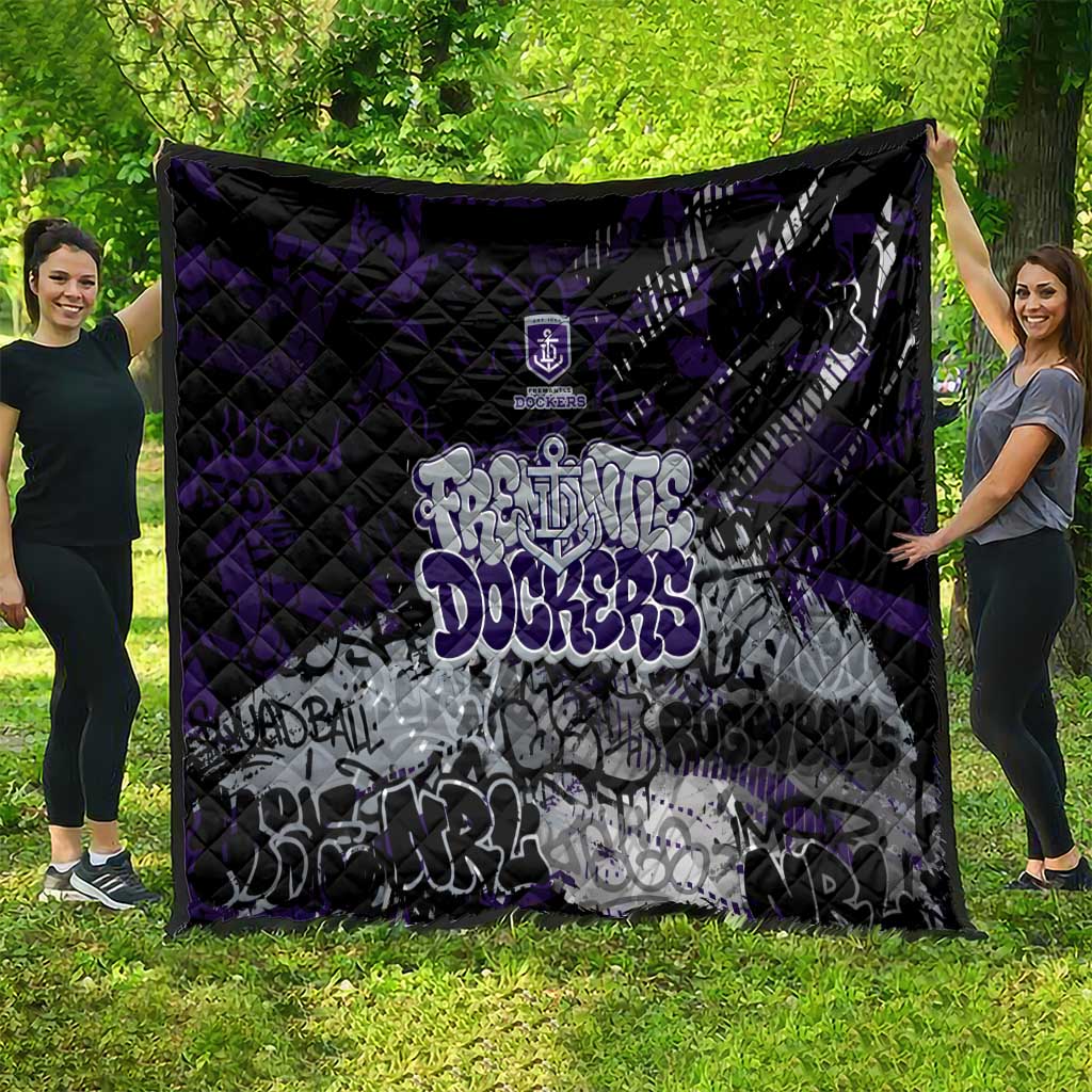 Fremantle Dockers Quilt Urban Graffiti Street Art - Bold Abstract Spray Paint