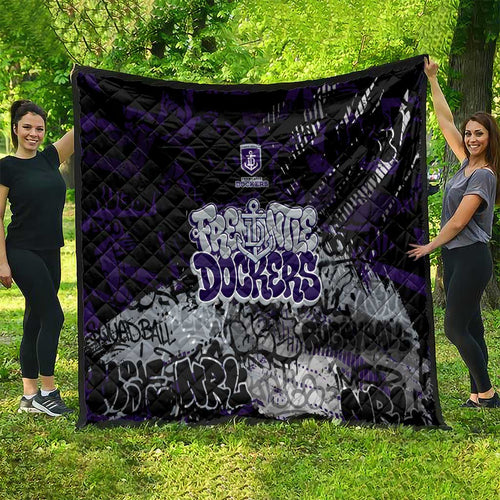 Fremantle Dockers Quilt Urban Graffiti Street Art - Bold Abstract Spray Paint