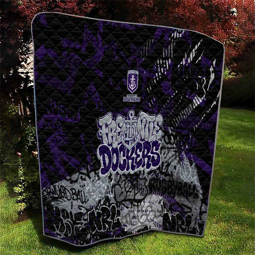 Fremantle Dockers Quilt Urban Graffiti Street Art - Bold Abstract Spray Paint