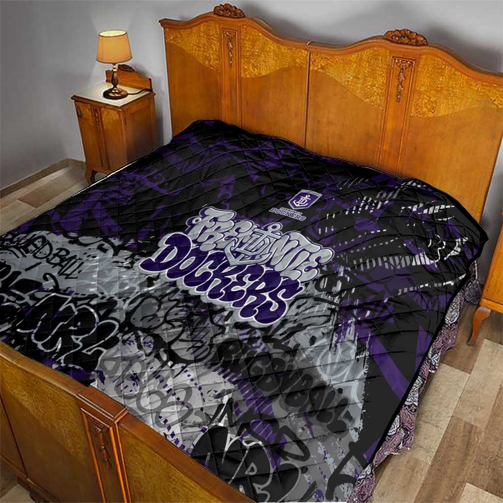 Fremantle Dockers Quilt Urban Graffiti Street Art - Bold Abstract Spray Paint