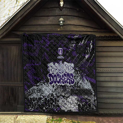 Fremantle Dockers Quilt Urban Graffiti Street Art - Bold Abstract Spray Paint