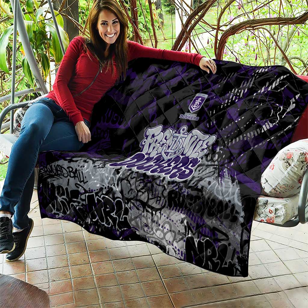 Fremantle Dockers Quilt Urban Graffiti Street Art - Bold Abstract Spray Paint