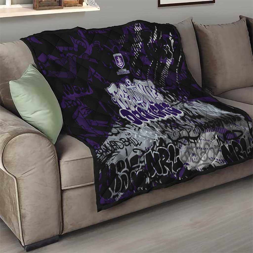 Fremantle Dockers Quilt Urban Graffiti Street Art - Bold Abstract Spray Paint