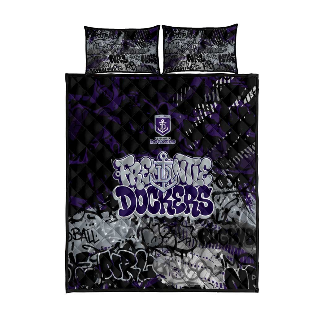 Fremantle Dockers Quilt Bed Set Urban Graffiti Street Art - Bold Abstract Spray Paint
