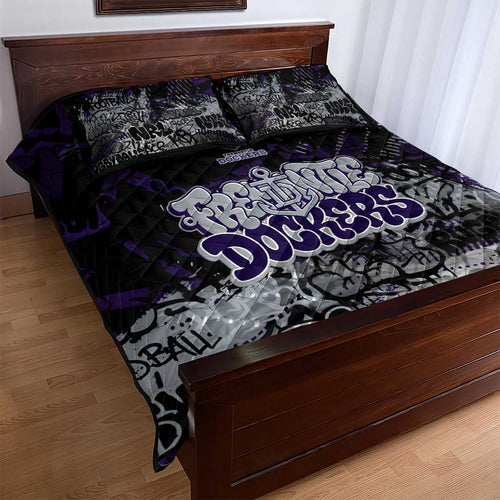 Fremantle Dockers Quilt Bed Set Urban Graffiti Street Art - Bold Abstract Spray Paint