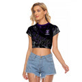 Fremantle Dockers Raglan Cropped T Shirt Urban Graffiti Street Art - Bold Abstract Spray Paint