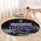 Fremantle Dockers Round Carpet Urban Graffiti Street Art - Bold Abstract Spray Paint