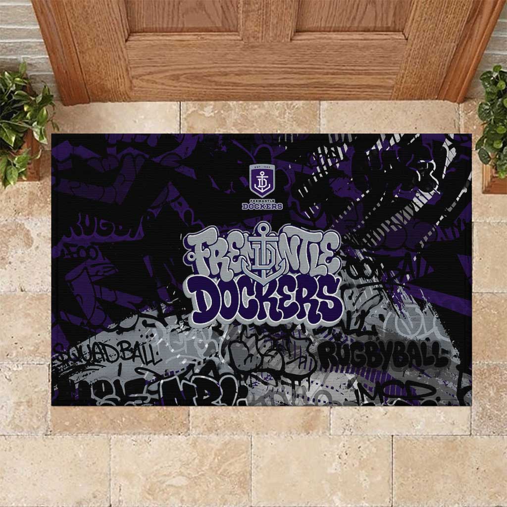 Fremantle Dockers Rubber Doormat Urban Graffiti Street Art - Bold Abstract Spray Paint