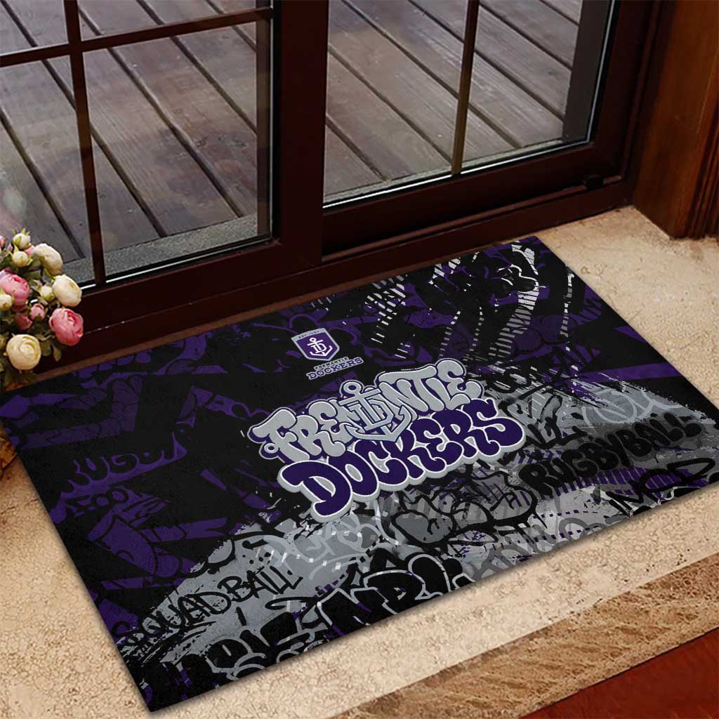 Fremantle Dockers Rubber Doormat Urban Graffiti Street Art - Bold Abstract Spray Paint