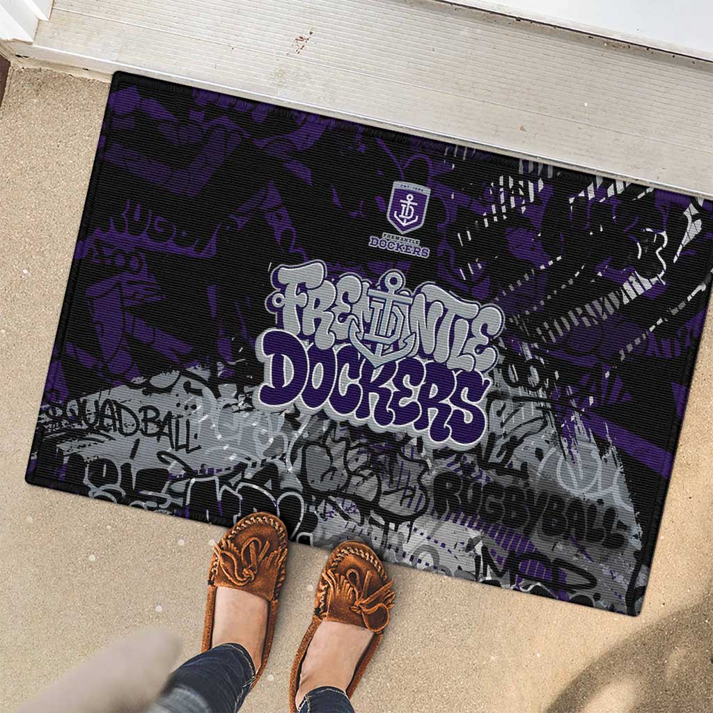 Fremantle Dockers Rubber Doormat Urban Graffiti Street Art - Bold Abstract Spray Paint