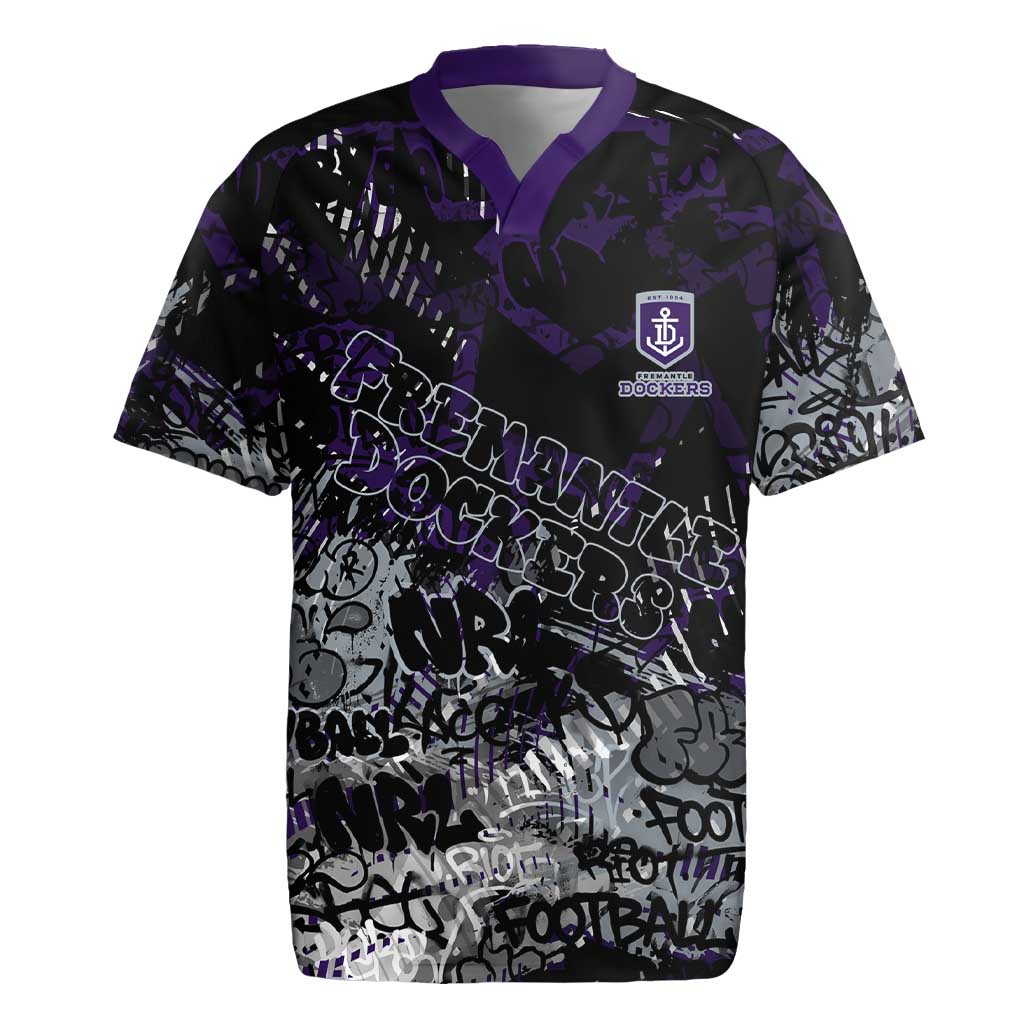 Fremantle Dockers Rugby Jersey Urban Graffiti Street Art - Bold Abstract Spray Paint