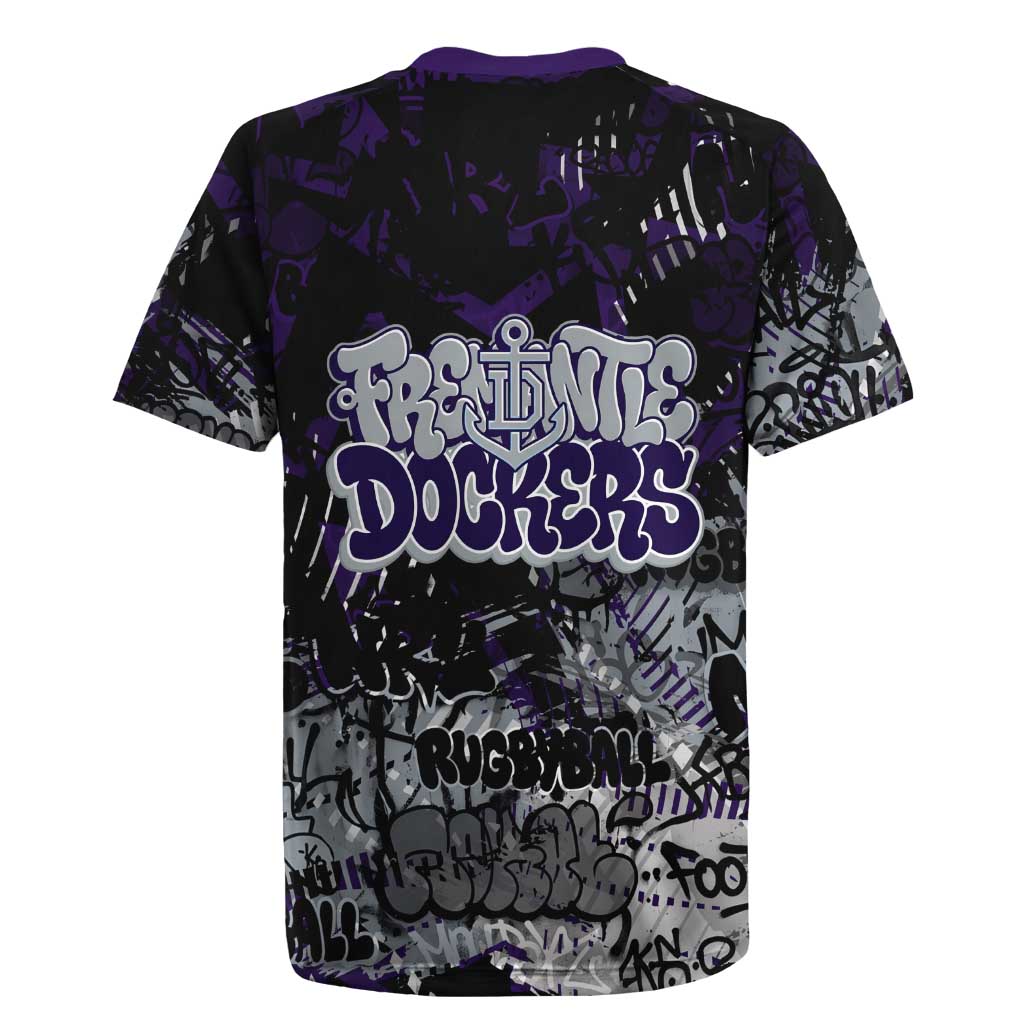 Fremantle Dockers Rugby Jersey Urban Graffiti Street Art - Bold Abstract Spray Paint