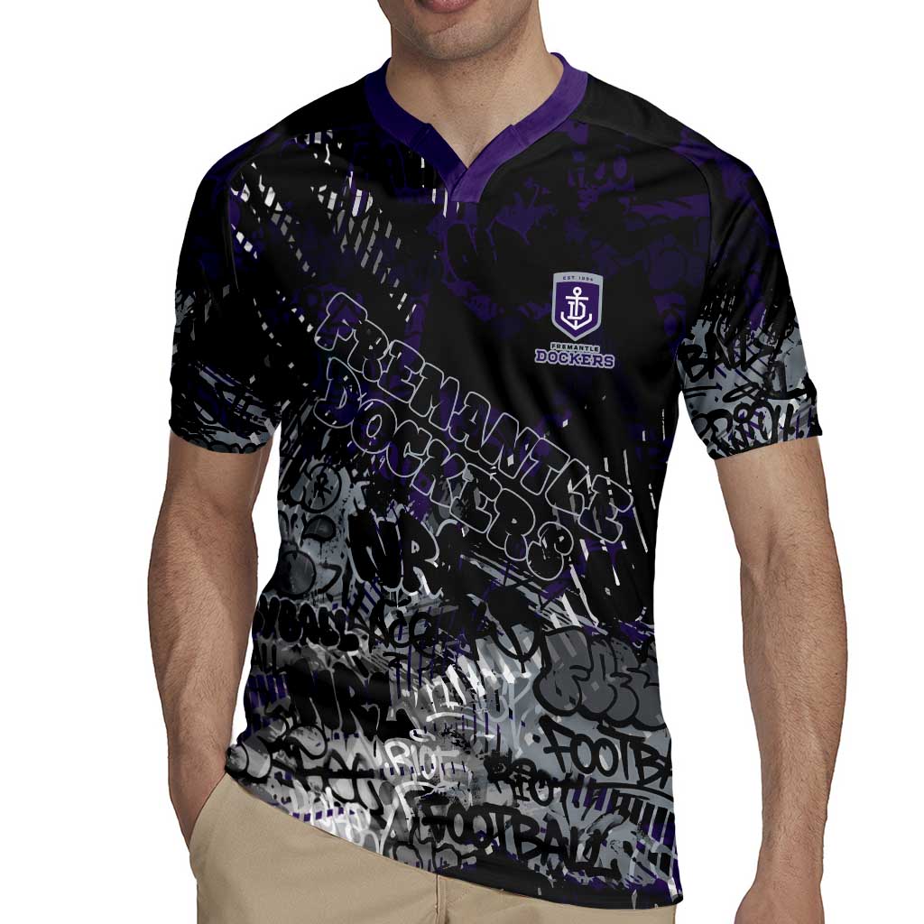 Fremantle Dockers Rugby Jersey Urban Graffiti Street Art - Bold Abstract Spray Paint