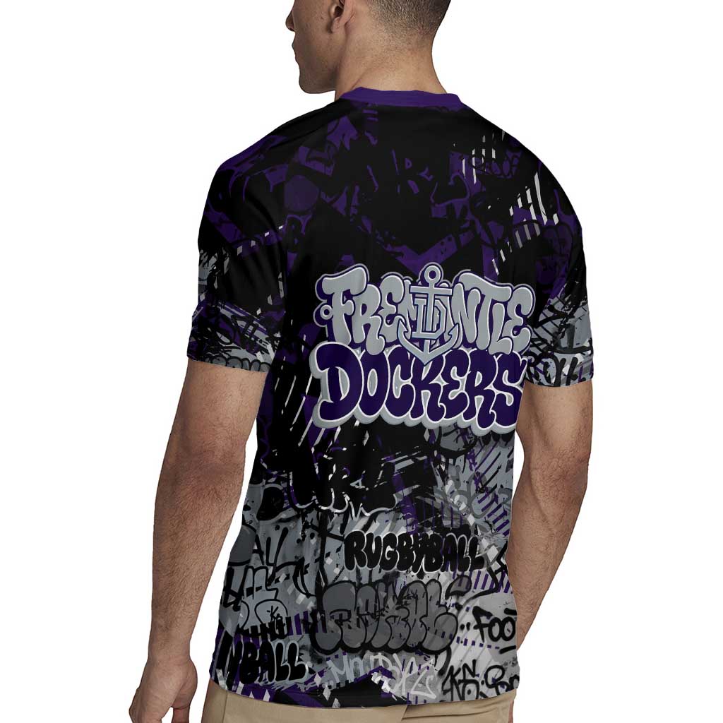 Fremantle Dockers Rugby Jersey Urban Graffiti Street Art - Bold Abstract Spray Paint