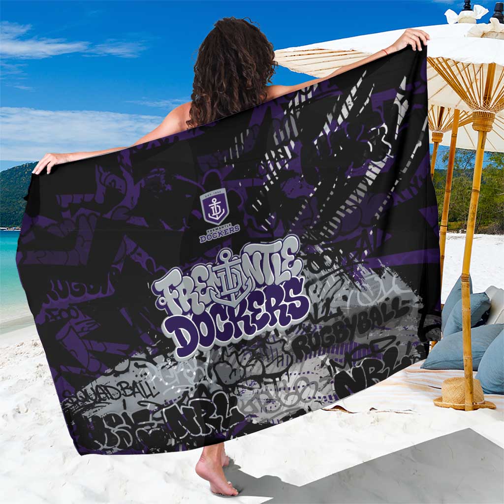 Fremantle Dockers Sarong Urban Graffiti Street Art - Bold Abstract Spray Paint