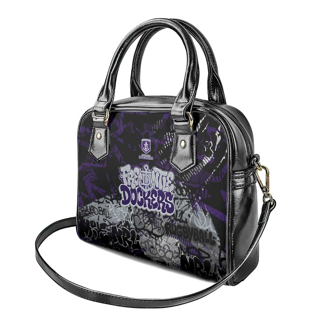 Fremantle Dockers Shoulder Handbag Urban Graffiti Street Art - Bold Abstract Spray Paint