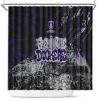 Fremantle Dockers Shower Curtain Urban Graffiti Street Art - Bold Abstract Spray Paint