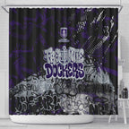 Fremantle Dockers Shower Curtain Urban Graffiti Street Art - Bold Abstract Spray Paint