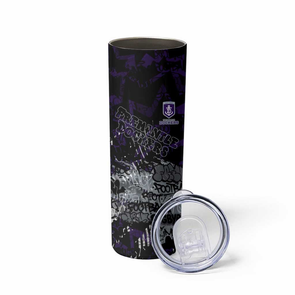 Fremantle Dockers Skinny Tumbler Urban Graffiti Street Art - Bold Abstract Spray Paint