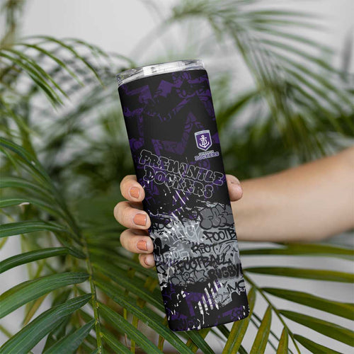 Fremantle Dockers Skinny Tumbler Urban Graffiti Street Art - Bold Abstract Spray Paint