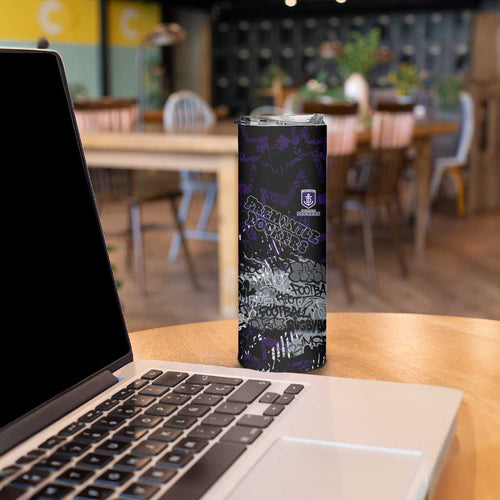 Fremantle Dockers Skinny Tumbler Urban Graffiti Street Art - Bold Abstract Spray Paint