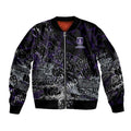 Fremantle Dockers Sleeve Zip Bomber Jacket Urban Graffiti Street Art - Bold Abstract Spray Paint