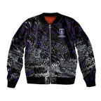 Fremantle Dockers Sleeve Zip Bomber Jacket Urban Graffiti Street Art - Bold Abstract Spray Paint