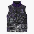 Fremantle Dockers Sleeveless Puffer Jacket Urban Graffiti Street Art - Bold Abstract Spray Paint