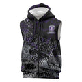 Fremantle Dockers Sleeveless Zip Hoodie Urban Graffiti Street Art - Bold Abstract Spray Paint