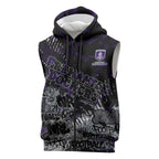Fremantle Dockers Sleeveless Zip Hoodie Urban Graffiti Street Art - Bold Abstract Spray Paint