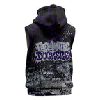 Fremantle Dockers Sleeveless Zip Hoodie Urban Graffiti Street Art - Bold Abstract Spray Paint