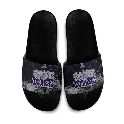 Fremantle Dockers Slide Sandals Urban Graffiti Street Art - Bold Abstract Spray Paint