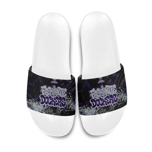 Fremantle Dockers Slide Sandals Urban Graffiti Street Art - Bold Abstract Spray Paint