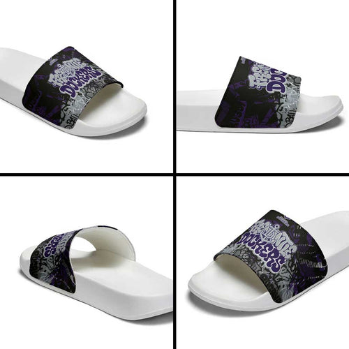 Fremantle Dockers Slide Sandals Urban Graffiti Street Art - Bold Abstract Spray Paint