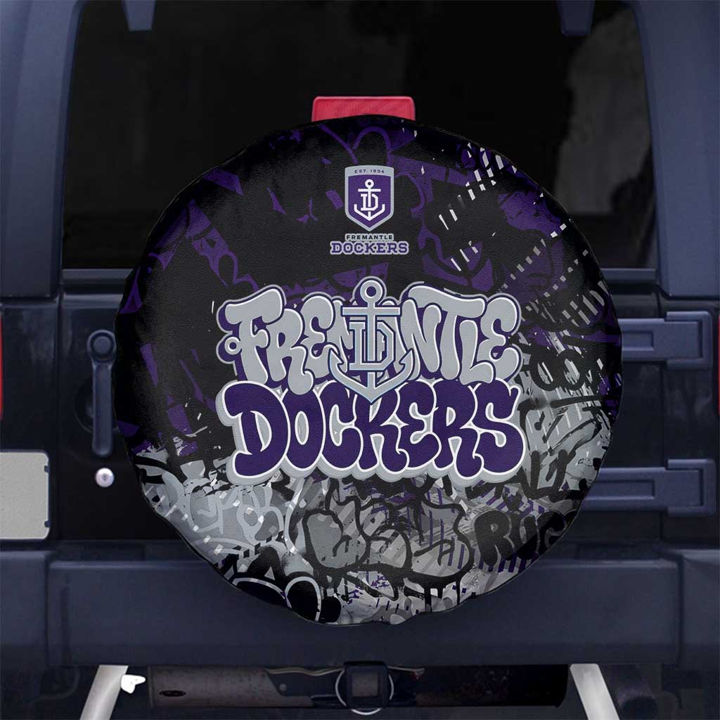 Fremantle Dockers Spare Tire Cover Urban Graffiti Street Art - Bold Abstract Spray Paint