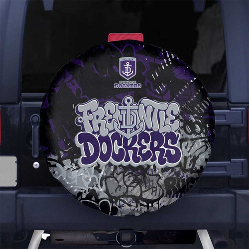 Fremantle Dockers Spare Tire Cover Urban Graffiti Street Art - Bold Abstract Spray Paint