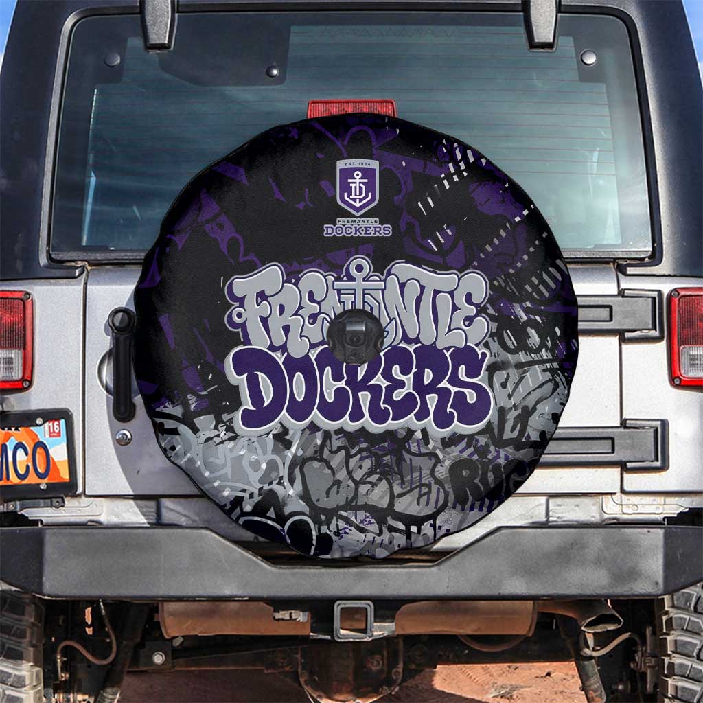 Fremantle Dockers Spare Tire Cover Urban Graffiti Street Art - Bold Abstract Spray Paint