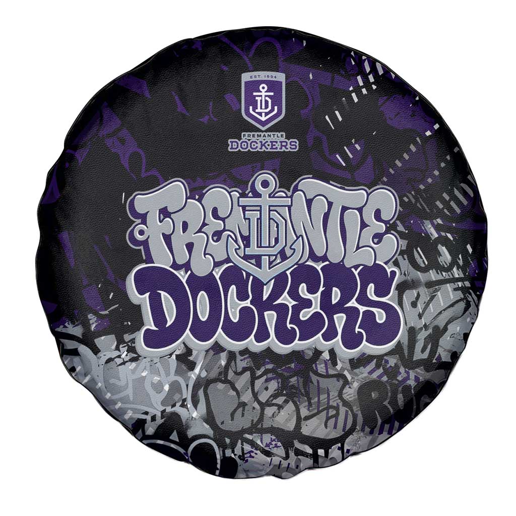 Fremantle Dockers Spare Tire Cover Urban Graffiti Street Art - Bold Abstract Spray Paint