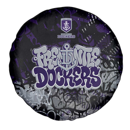 Fremantle Dockers Spare Tire Cover Urban Graffiti Street Art - Bold Abstract Spray Paint
