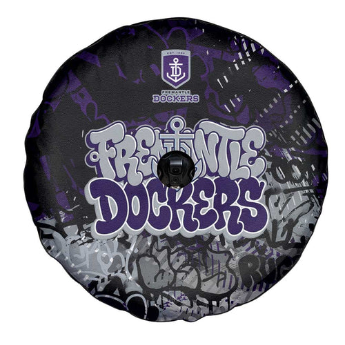 Fremantle Dockers Spare Tire Cover Urban Graffiti Street Art - Bold Abstract Spray Paint